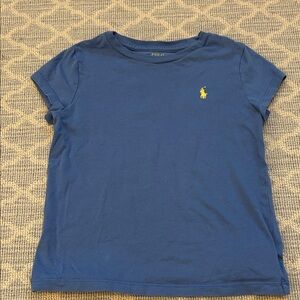 Polo by Ralph Lauren Kids Tee in Blue with Yellow Logo